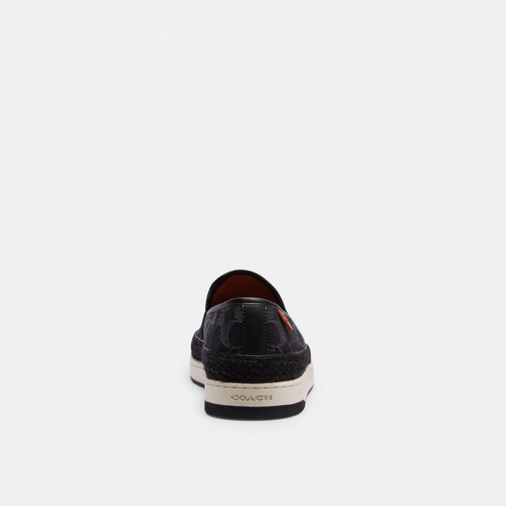 Black Denim Coach Miles Espadrille In Signature Denim | COH866837