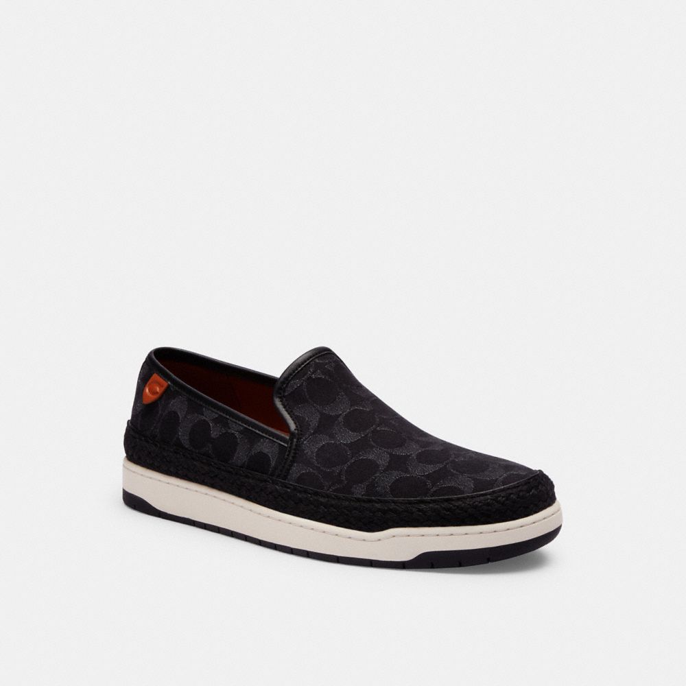 Black Denim Coach Miles Espadrille In Signature Denim | COH866837