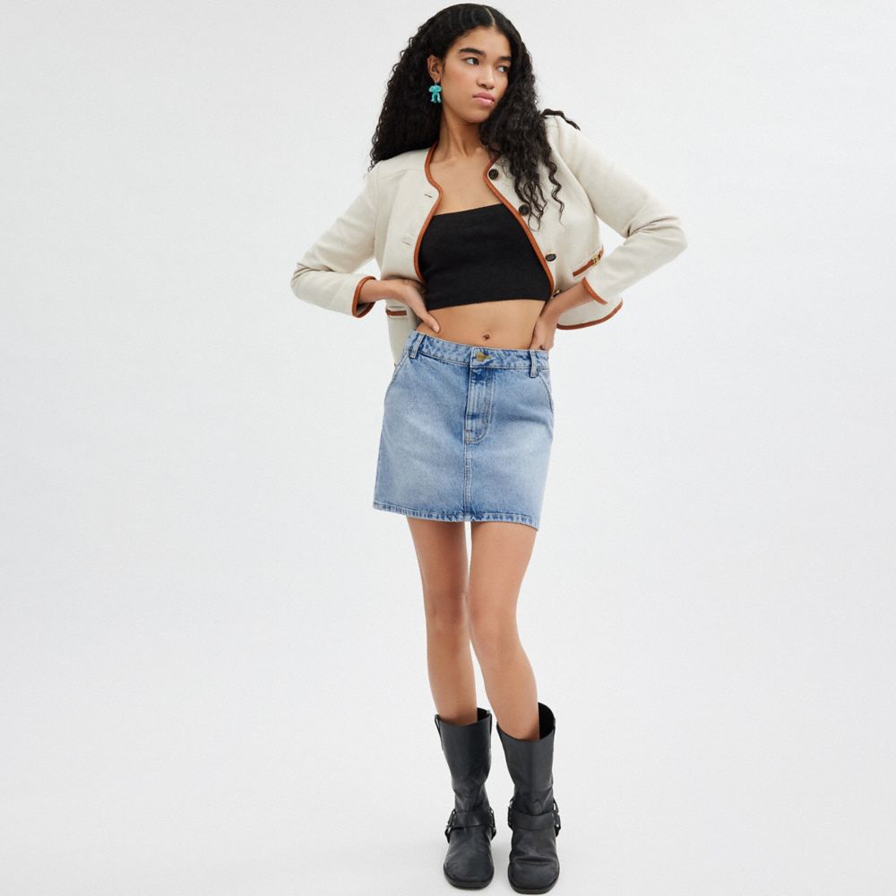 Blue Coach Denim Skirt | COH866037
