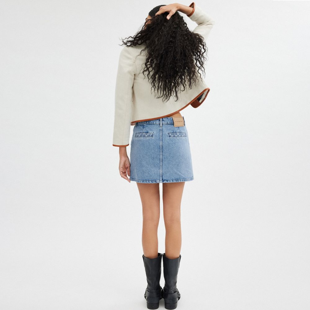 Blue Coach Denim Skirt | COH866037