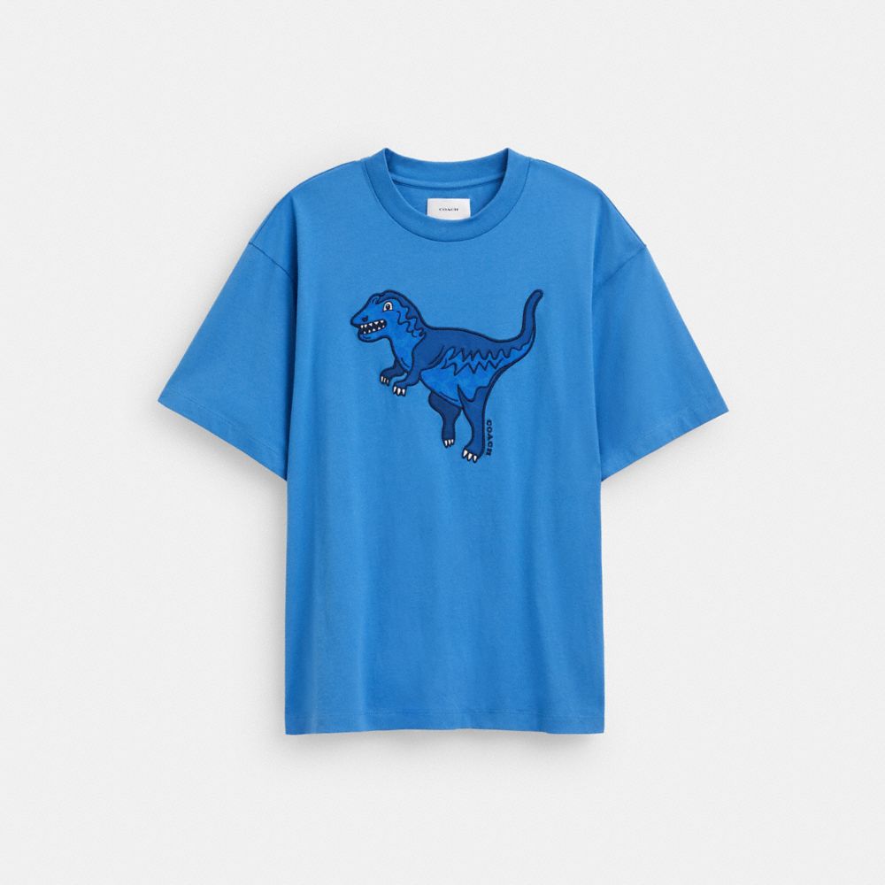 Blue Coach Rexy T Shirt In Organic Cotton | COH866906