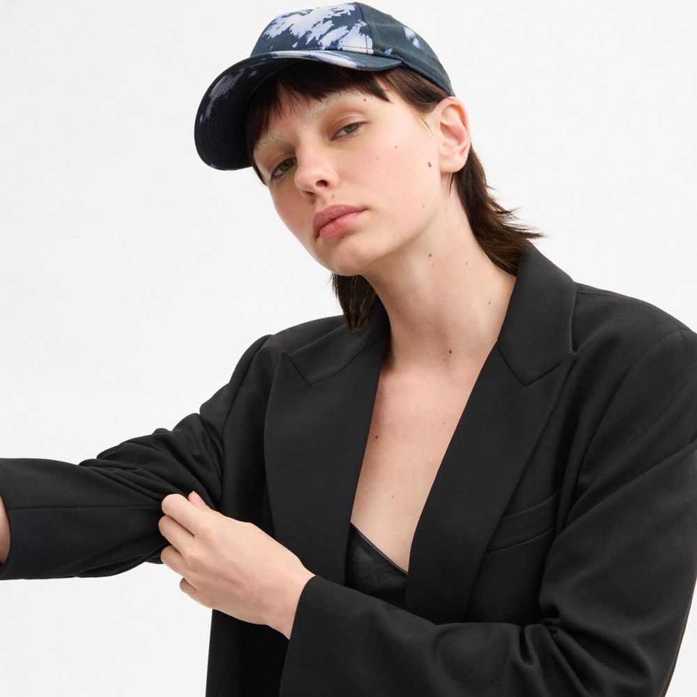 Blue Coach Tie Dye Print Baseball Hat | COH867046