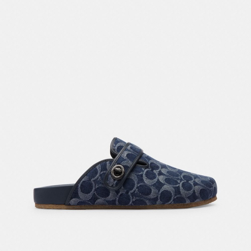 Blue Denim Coach Blake Clog In Signature Denim | COH866844