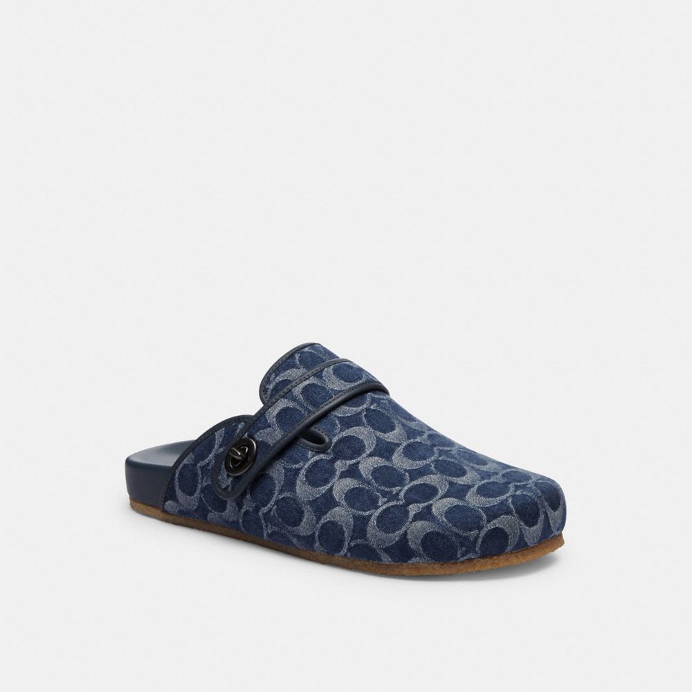 Blue Denim Coach Blake Clog In Signature Denim | COH866844