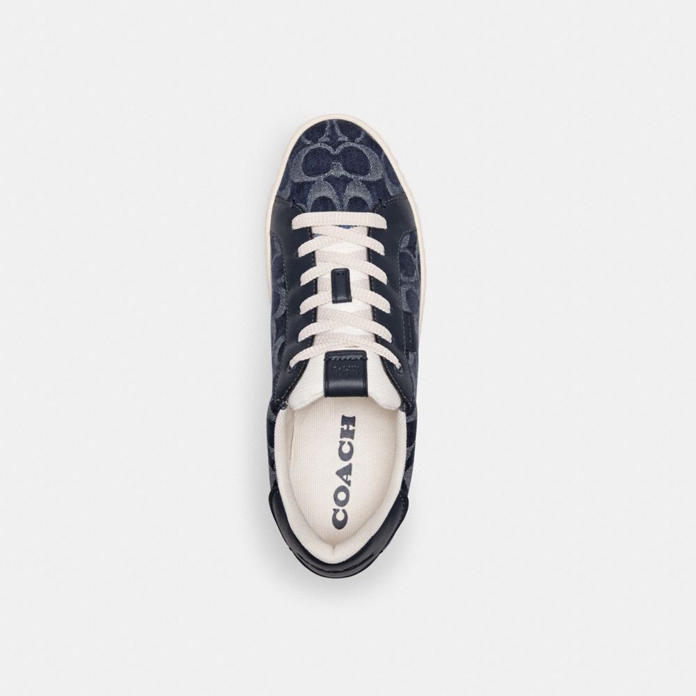 Blue Denim Coach Lowline Low Top Sneaker In Signature Denim | COH865832