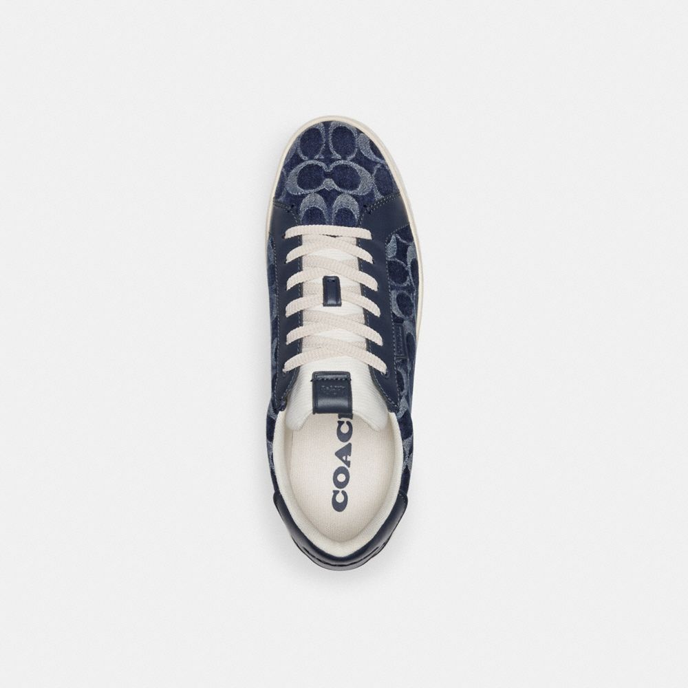 Blue Denim Coach Lowline Low Top Sneaker In Signature Denim | COH866818