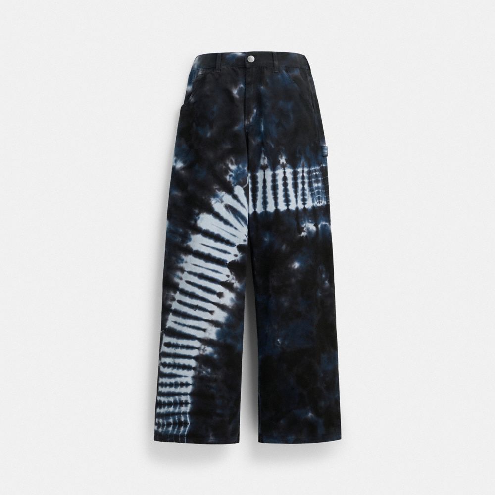 Blue Multi Coach Tie Dye Painter Pants In Organic Cotton | COH866042