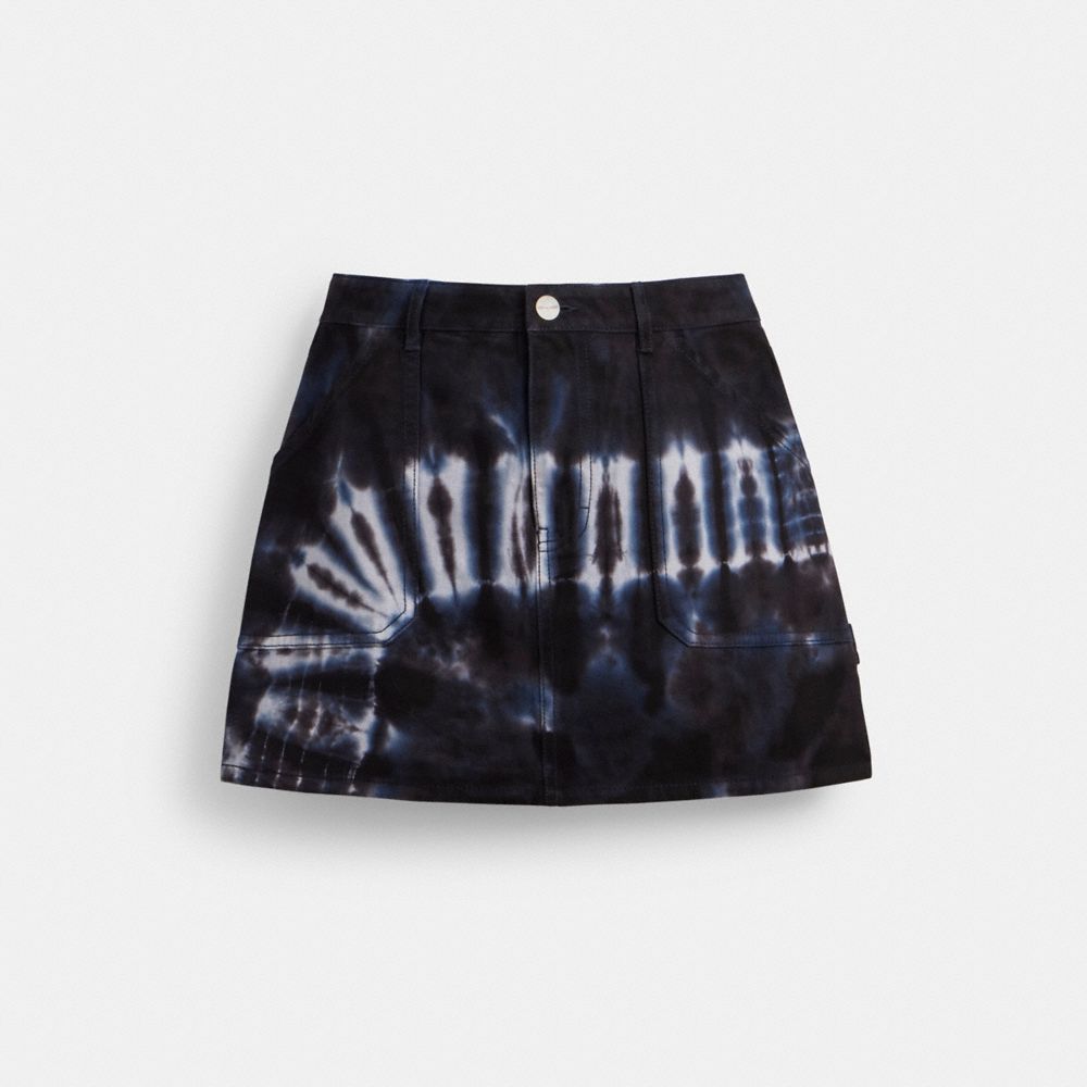 Blue Multi Coach Tie Dye Painter Skirt In Organic Cotton | COH866044