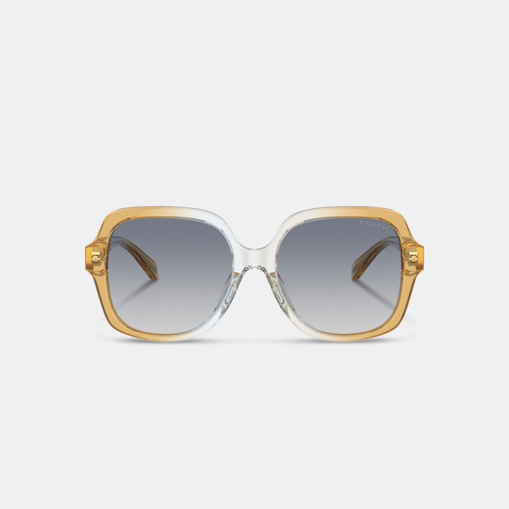 Blue Ombre Coach Signature Ombré Oversized Square Sunglasses | COH866332