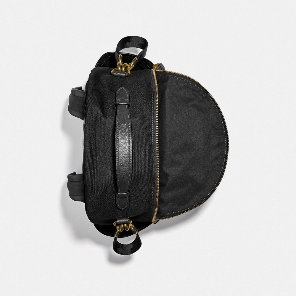 Brass/Black Coach Baby Backpack | COH865470