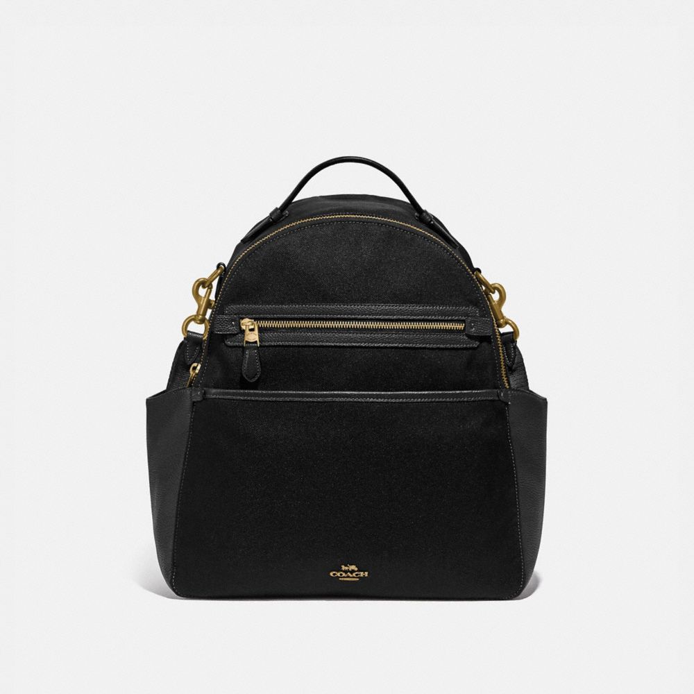 Brass/Black Coach Baby Backpack | COH865470