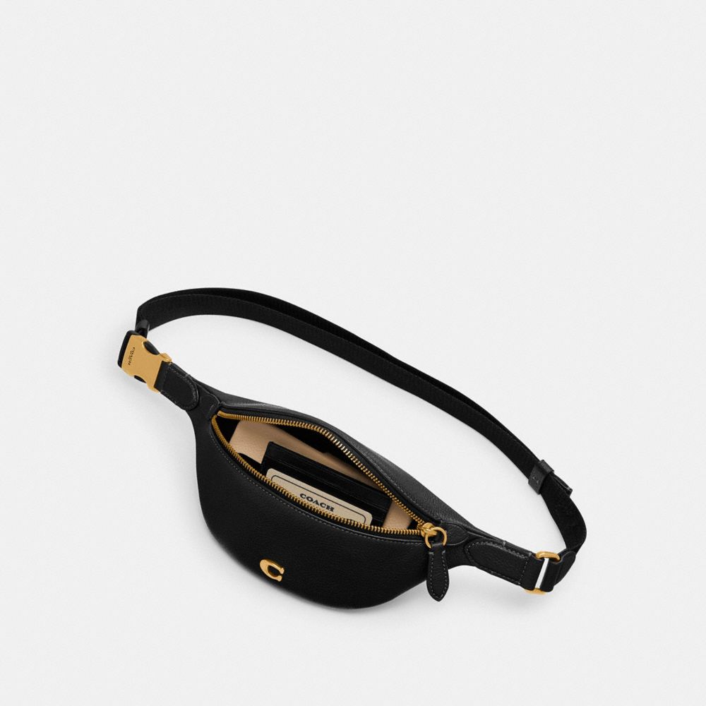 Brass/Black Coach Essential Belt Bag | COH865404