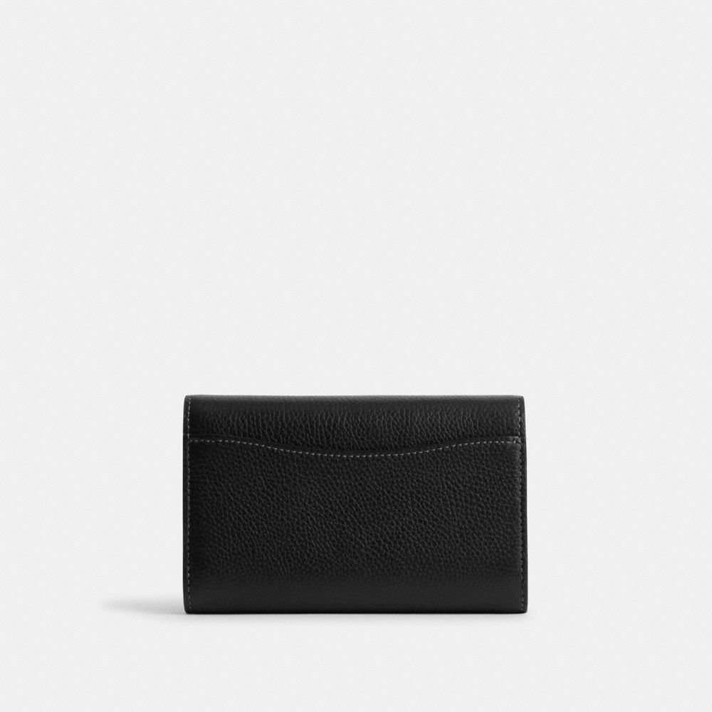 Brass/Black Coach Essential Medium Flap Wallet | COH865507