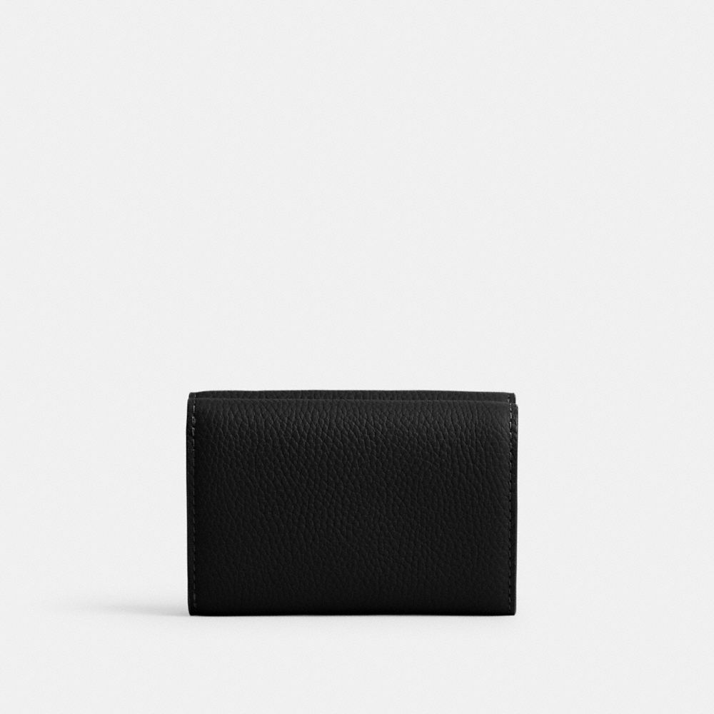 Brass/Black Coach Essential Mini Trifold Wallet | COH865556
