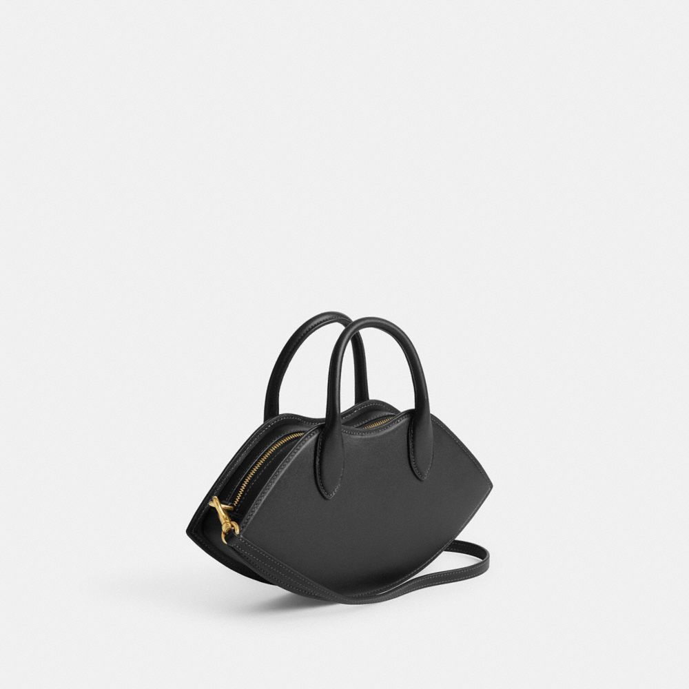 Brass/Black Coach Lip Bag | COH864866