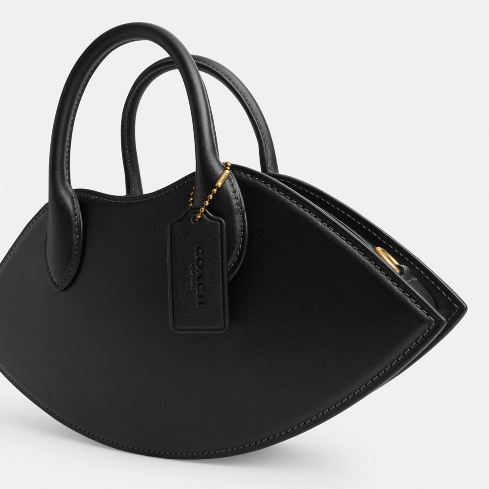 Brass/Black Coach Lip Bag | COH864866