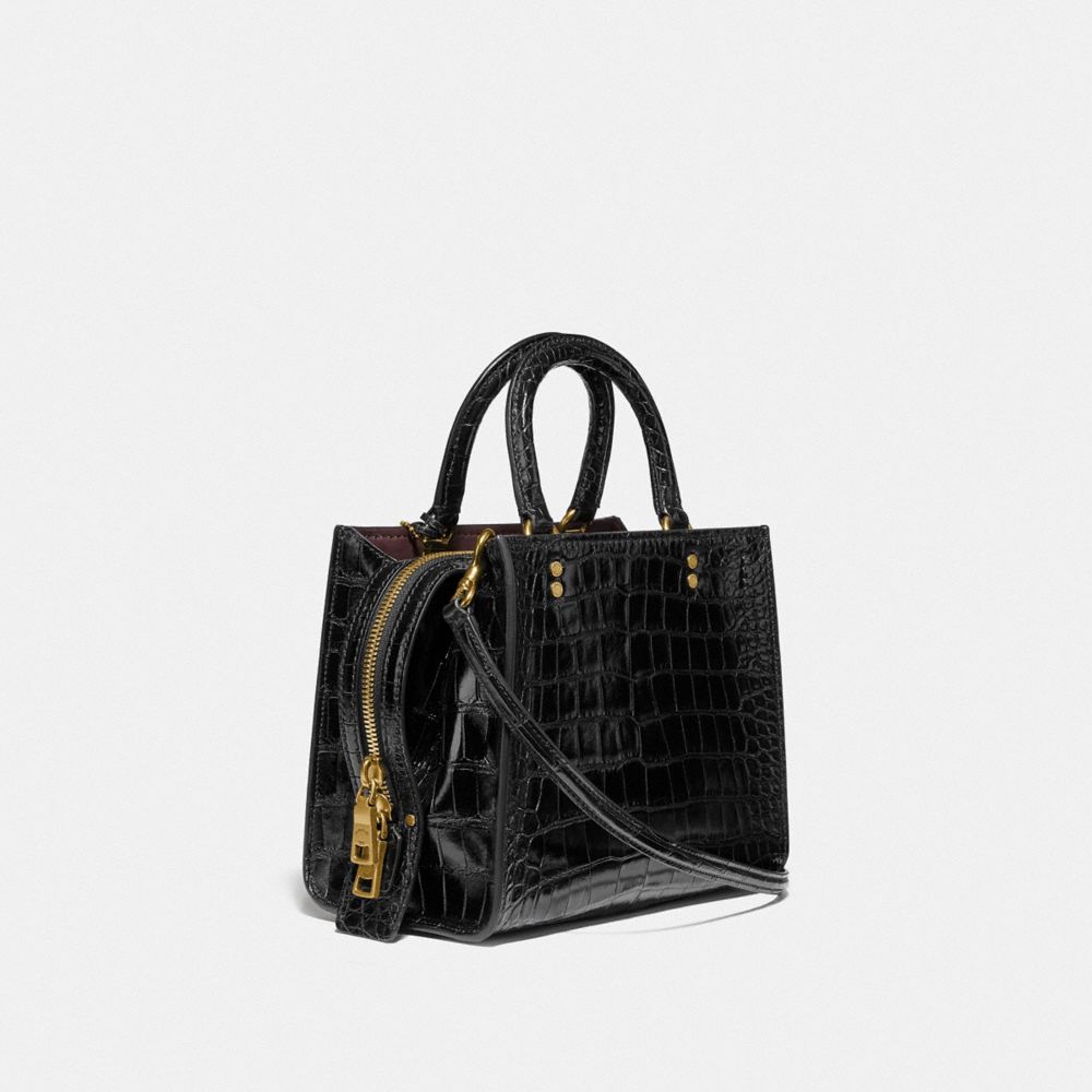 Brass/Black Coach Rogue Bag 25 In Alligator | COH864864