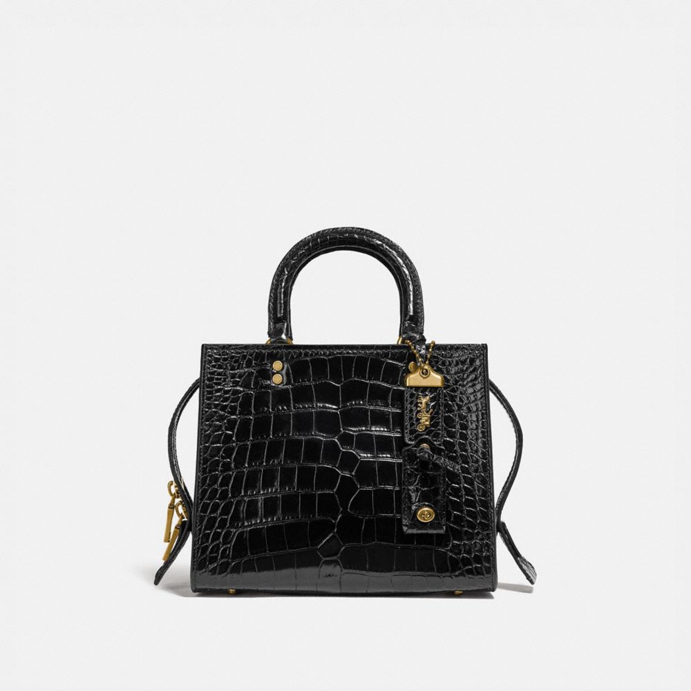 Brass/Black Coach Rogue Bag 25 In Alligator | COH864864