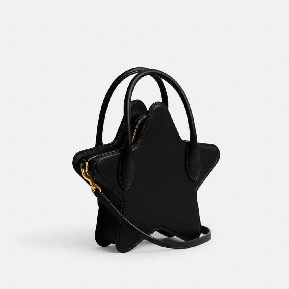 Brass/Black Coach Star Bag In Regenerative Leather | COH865345