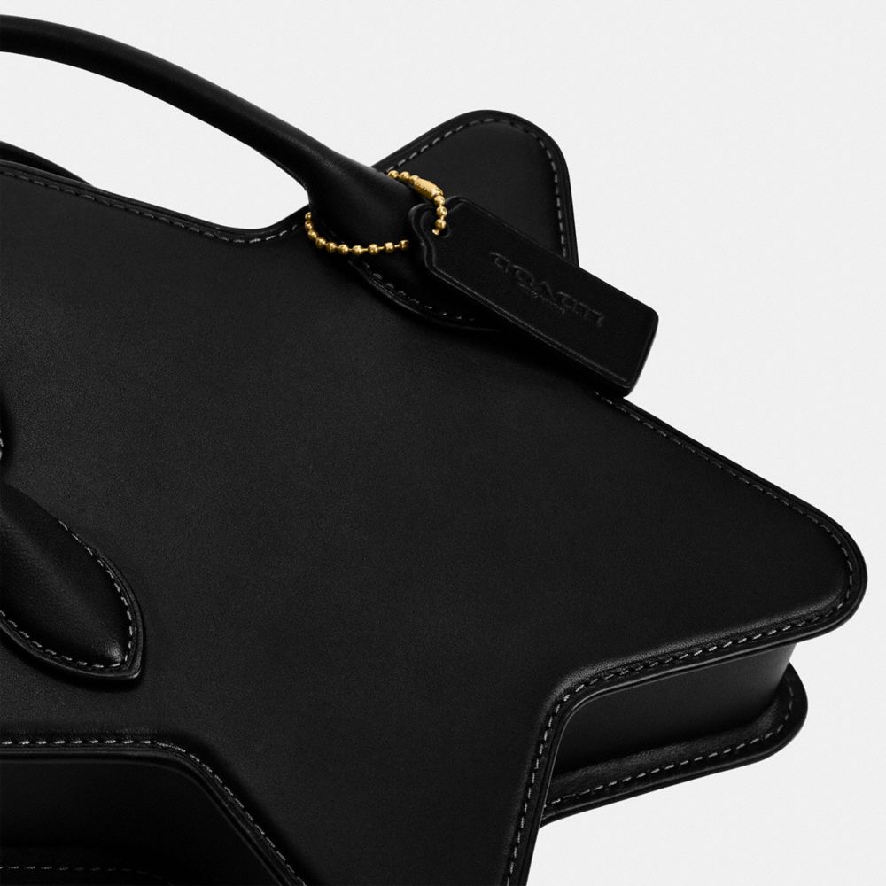 Brass/Black Coach Star Bag In Regenerative Leather | COH865345