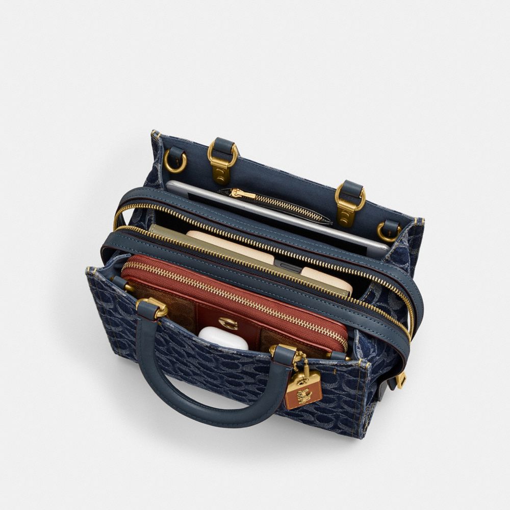 Brass/Blue Coach Rogue Bag 25 In Signature Denim | COH865178