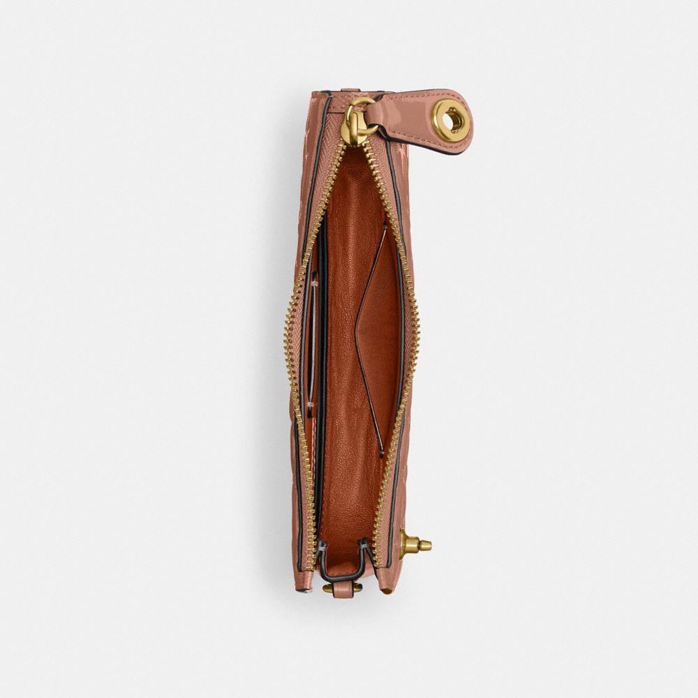 Brass/Cappuccino Coach Penn Shoulder Bag In Signature Leather | COH864806