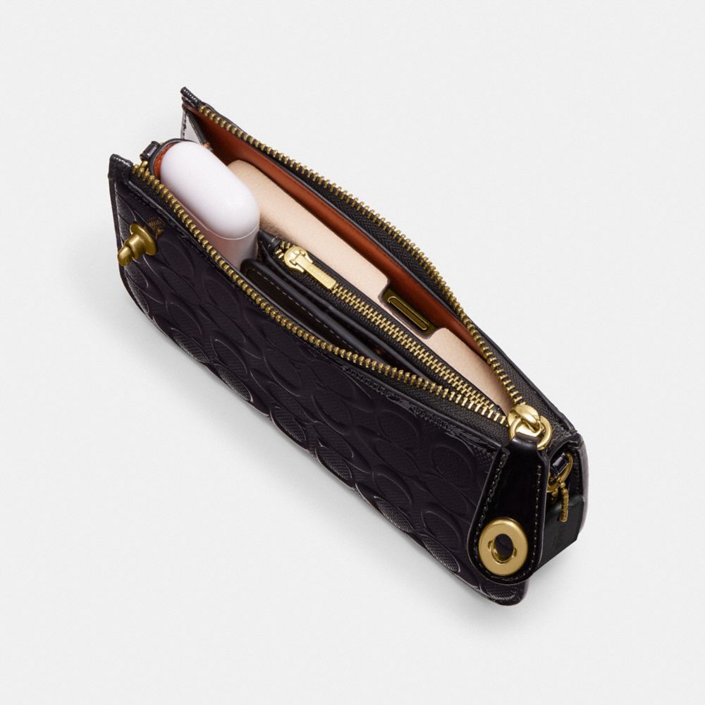 Brass/Cappuccino Coach Penn Shoulder Bag In Signature Leather | COH864806