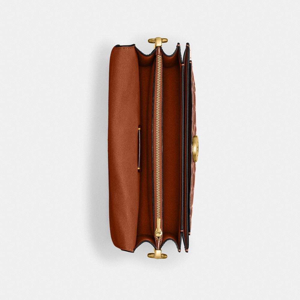 Brass/Cappuccino Coach Tabby Shoulder Bag 26 In Signature Leather | COH864872