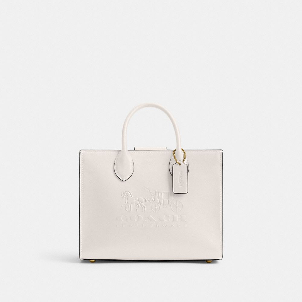 Brass/Chalk Coach Ace Tote Bag 26 | COH865047
