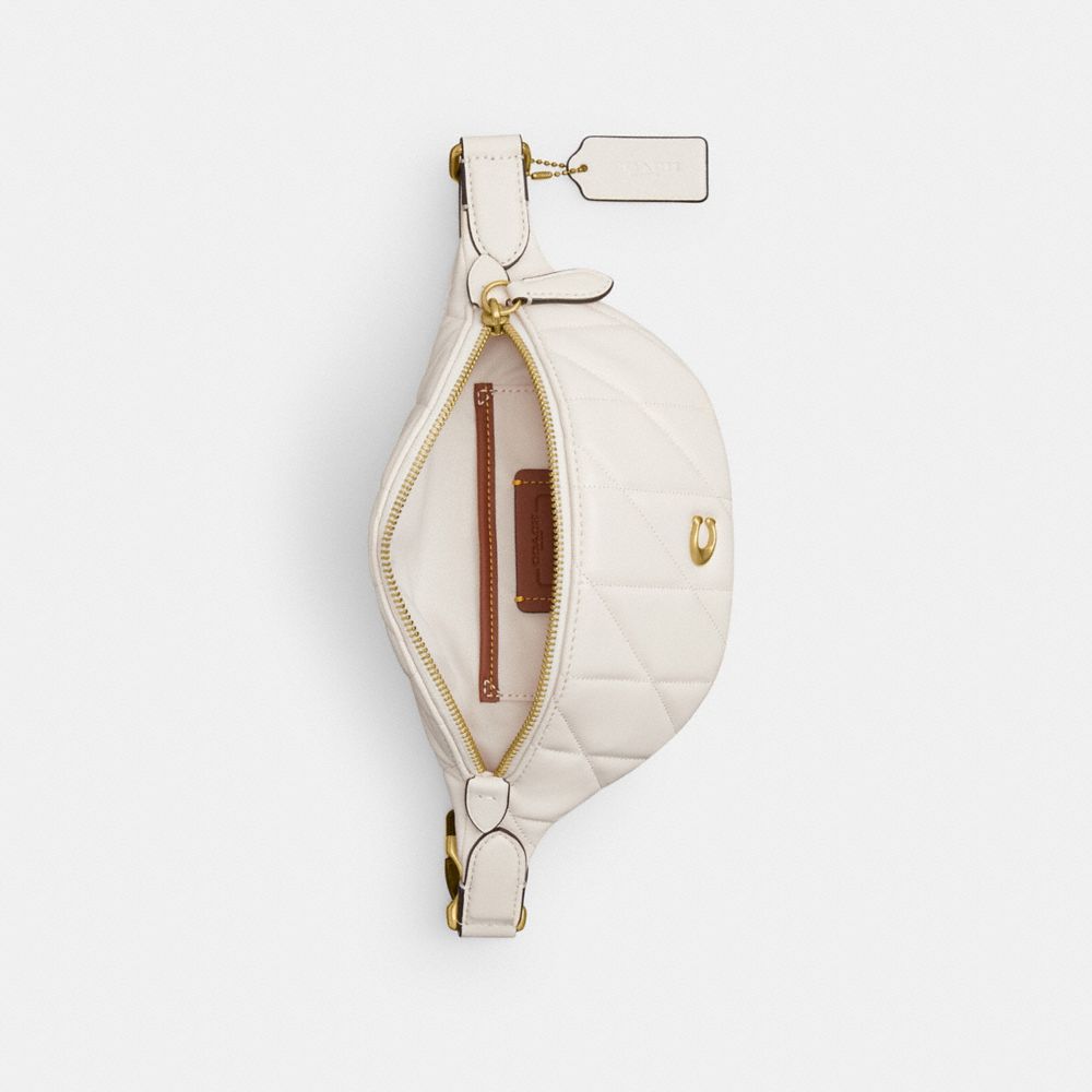 Brass/Chalk Coach Essential Belt Bag With Pillow Quilting | COH865442
