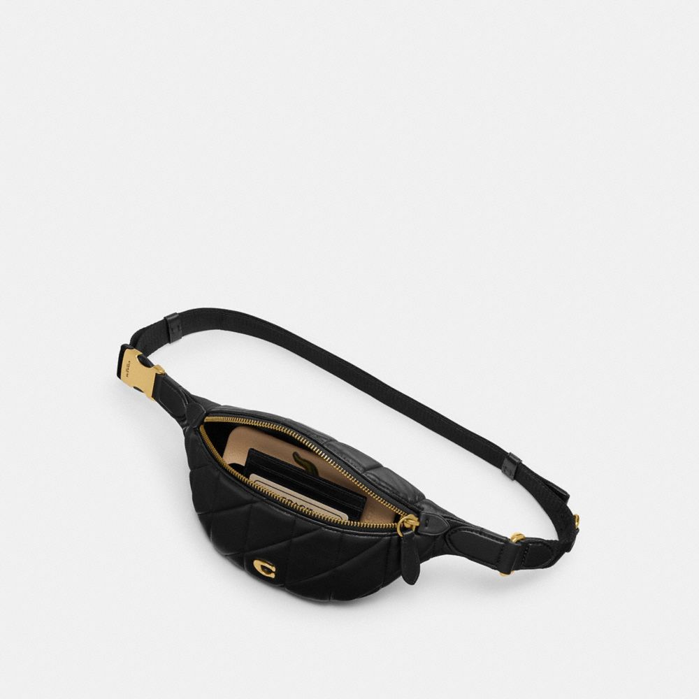 Brass/Chalk Coach Essential Belt Bag With Pillow Quilting | COH865442