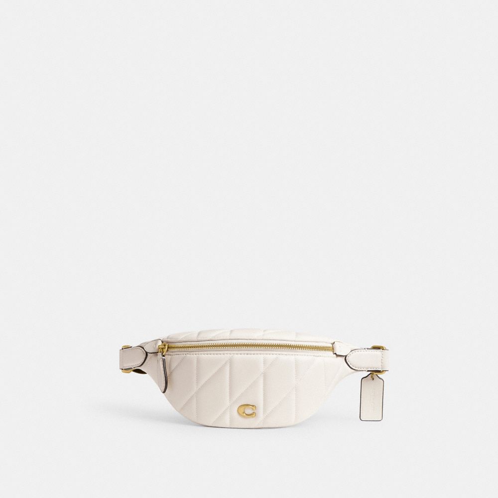 Brass/Chalk Coach Essential Belt Bag With Pillow Quilting | COH865442