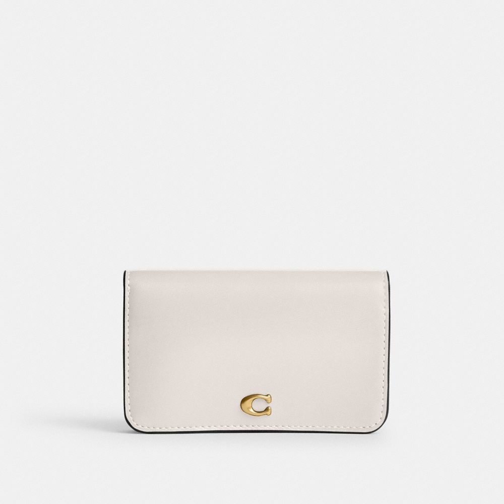 Brass/Chalk Coach Essential Slim Card Case | COH865539