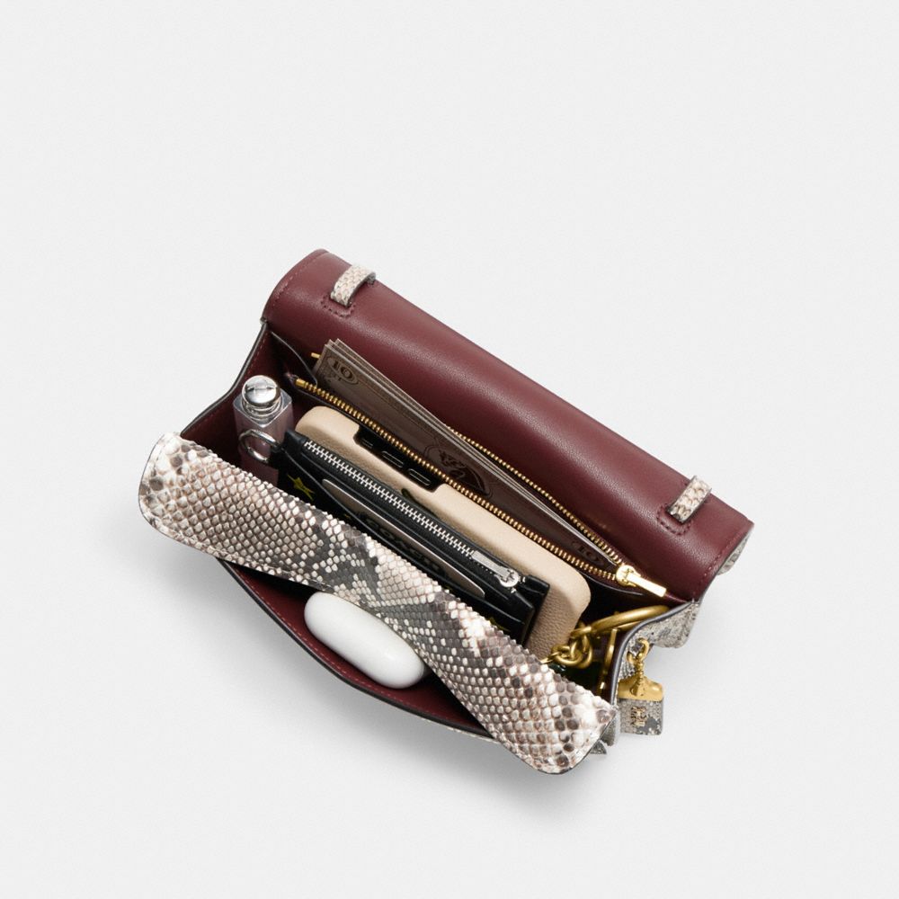 Brass/Chalk Coach Idol Bag 23 In Python | COH864800