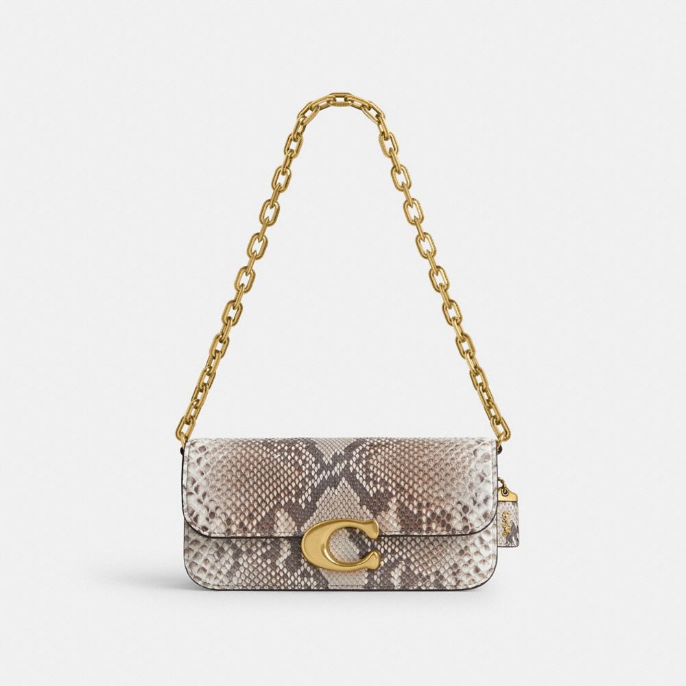 Brass/Chalk Coach Idol Bag 23 In Python | COH864800