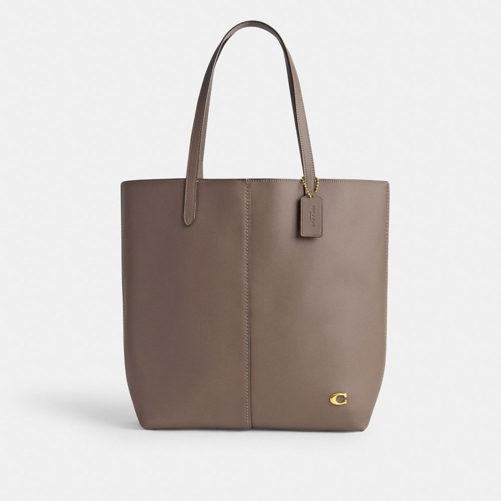 Brass/Dark Stone Coach North Tote | COH865099
