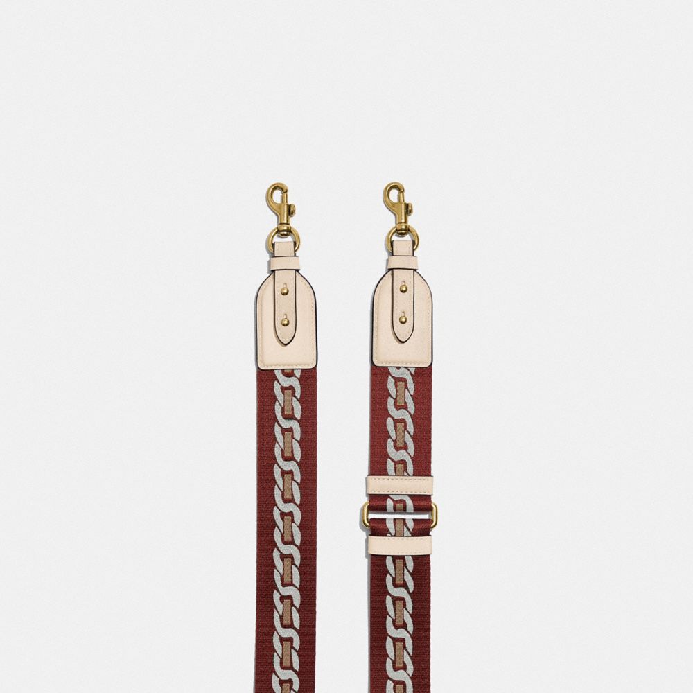 Brass/Ivory Coach Strap With Chain Stripe | COH866460