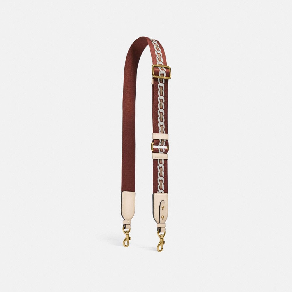 Brass/Ivory Coach Strap With Chain Stripe | COH866460