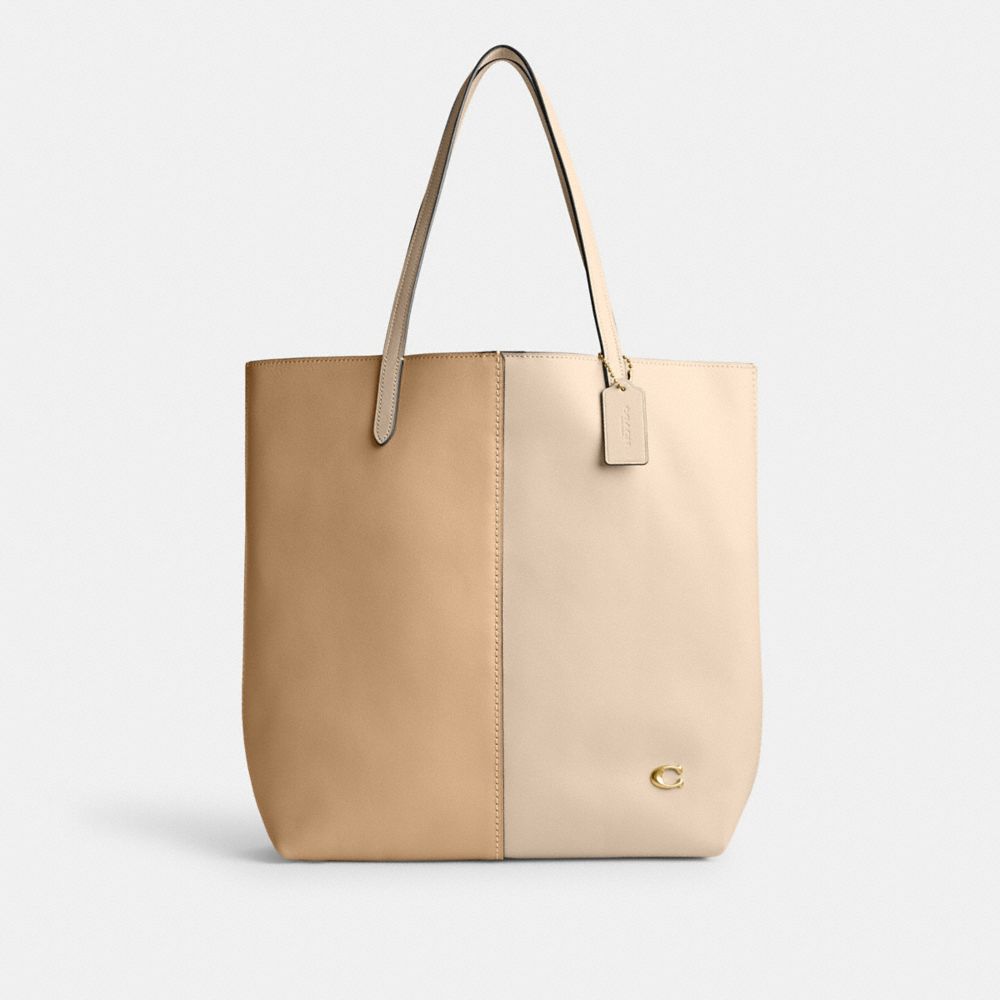 Brass/Ivory Multi Coach North Tote In Colorblock | COH865078