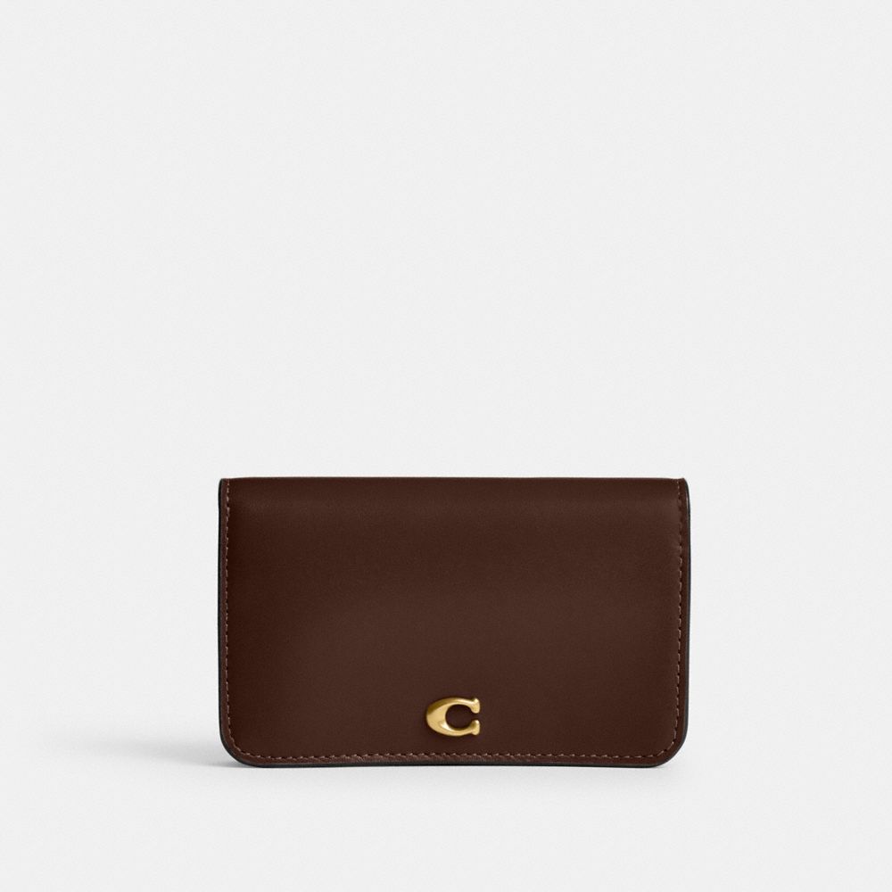 Brass/Maple Coach Essential Slim Card Case | COH865489
