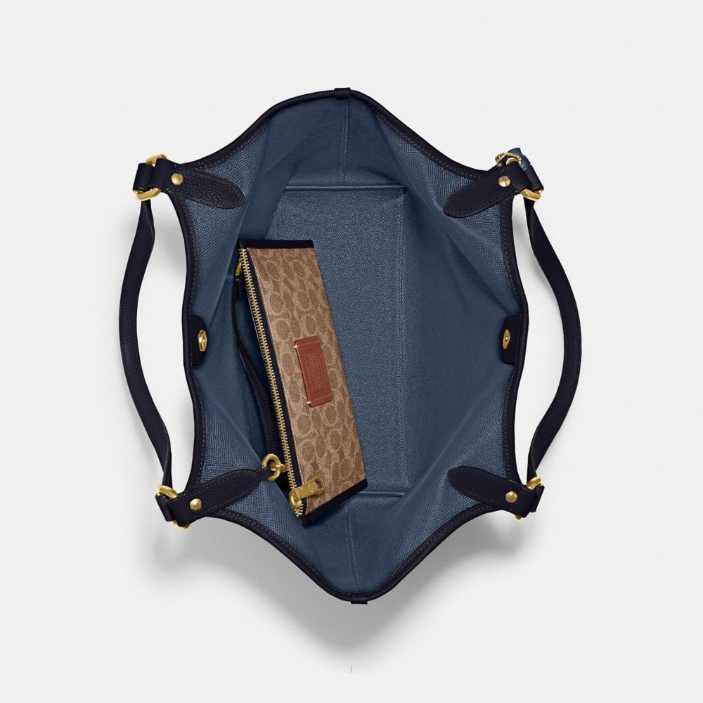 Brass/Midnight Navy Coach Day Tote Bag | COH865012