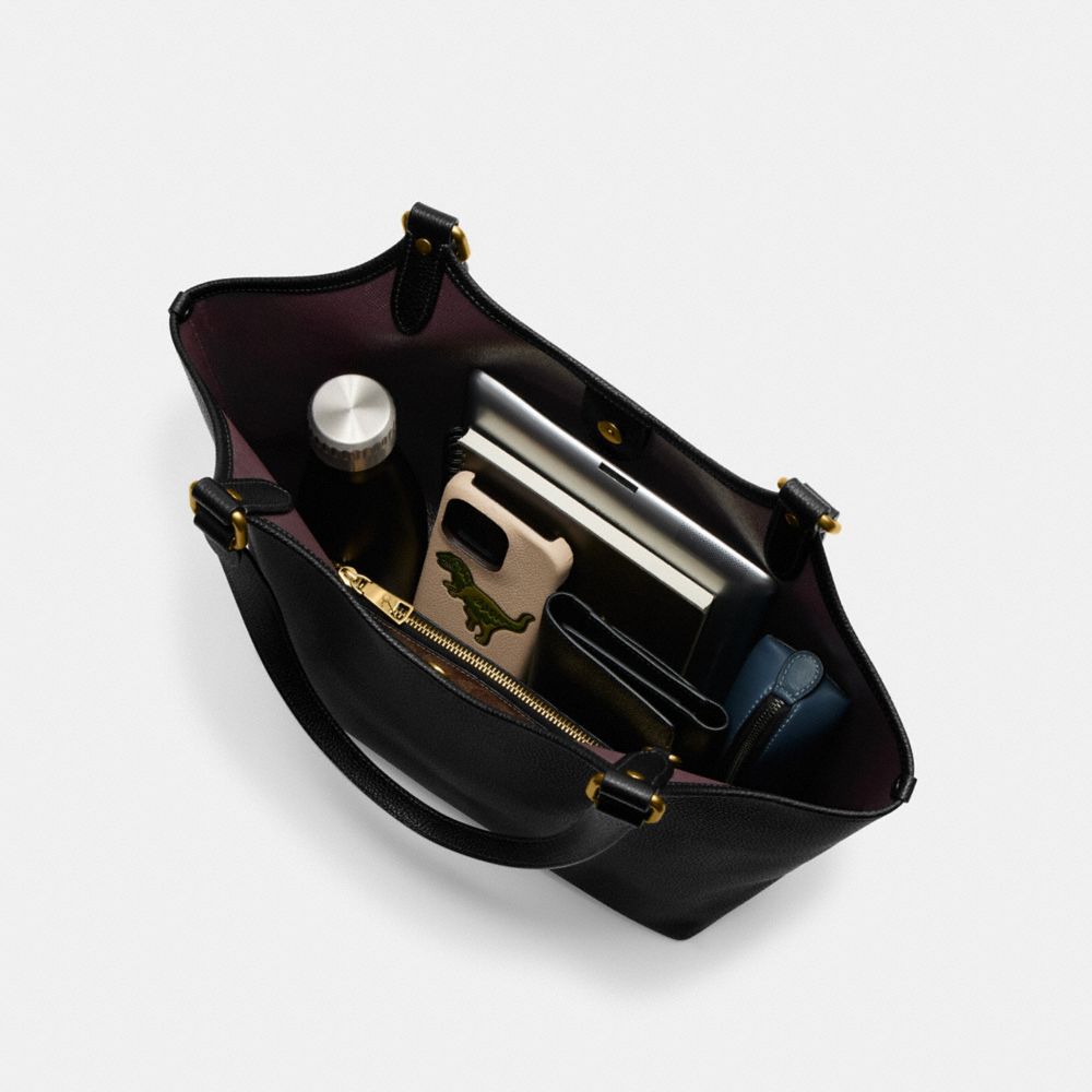 Brass/Midnight Navy Coach Day Tote Bag | COH865012
