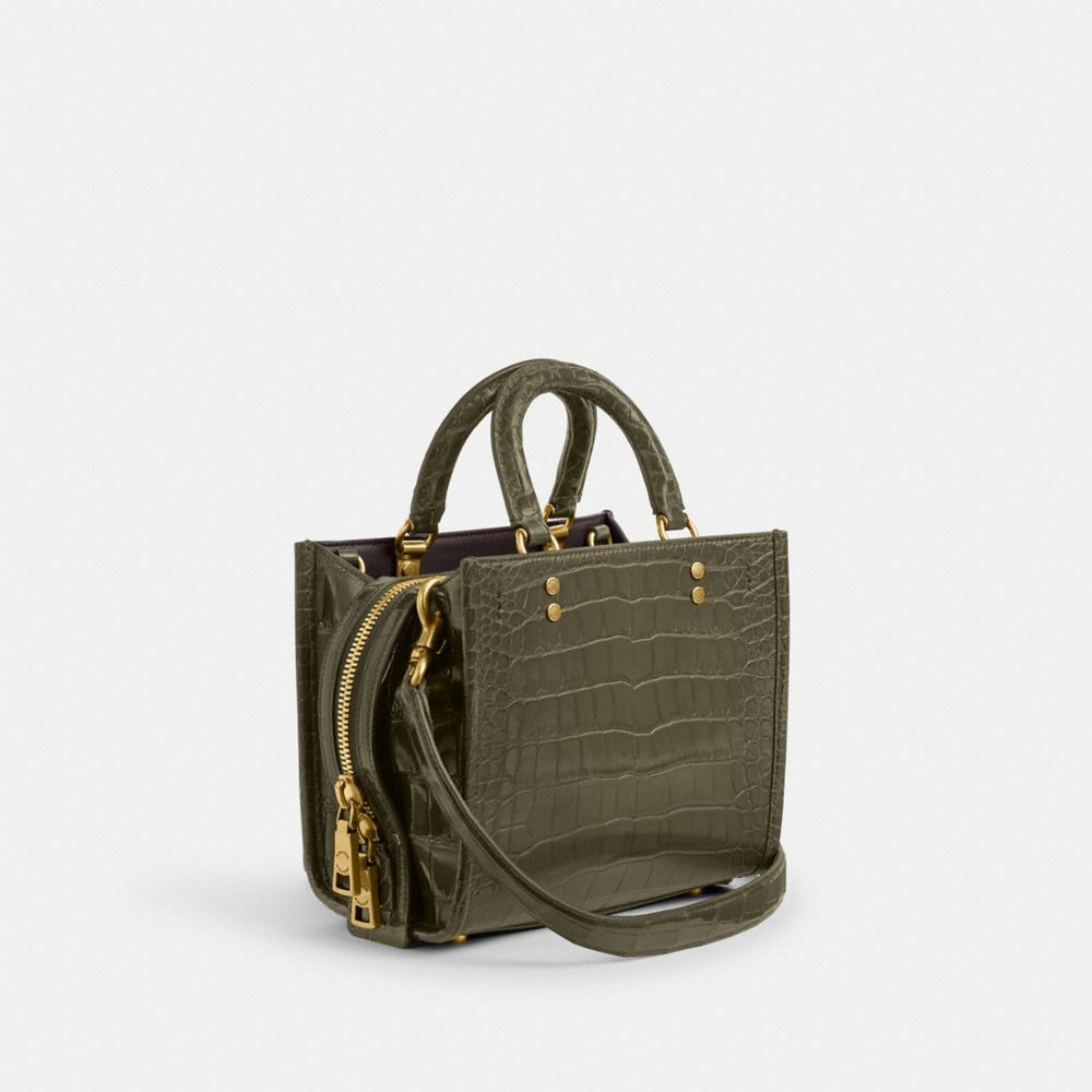 Brass/Olive Coach Rogue 20 In Alligator | COH865137