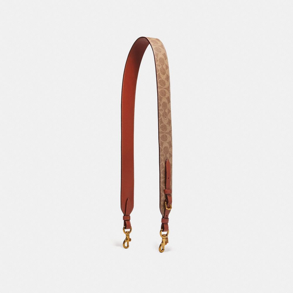 Brass/Rust Coach Strap In Signature Canvas | COH866452
