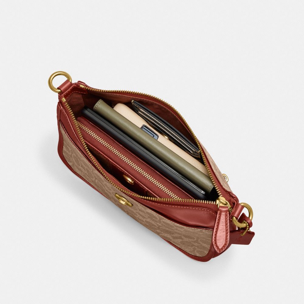 Brass/Tan/Rust Coach Chaise Crossbody Bag In Signature Canvas | COH865330