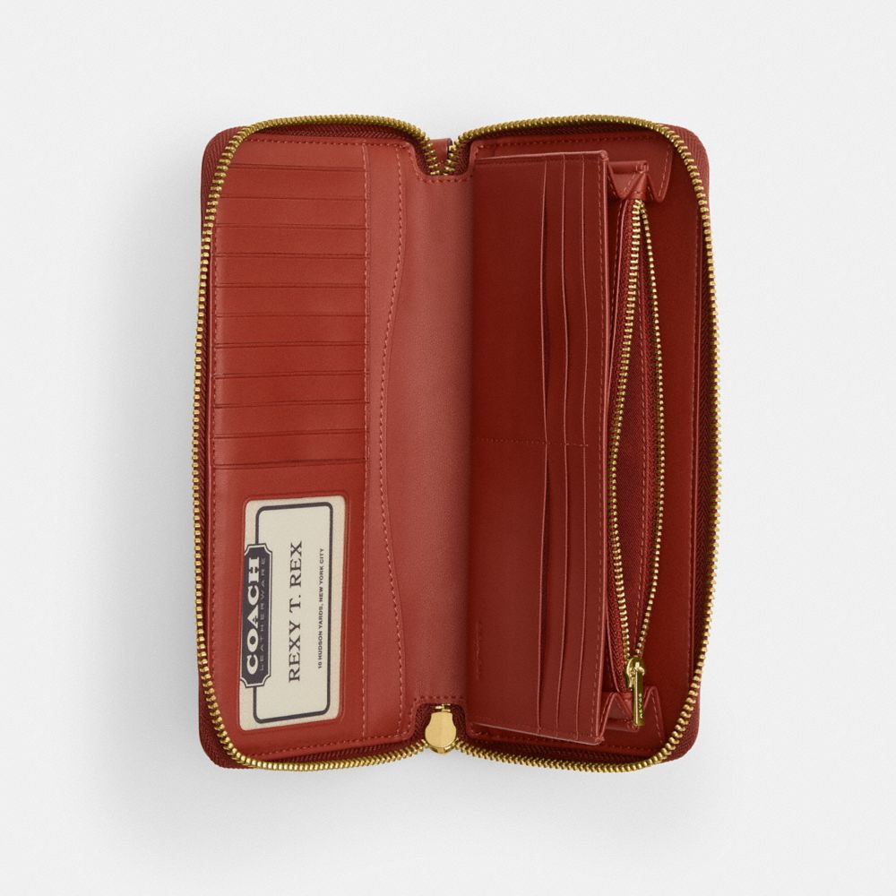 Brass/Tan/Rust Coach Essential Continental Wallet In Signature Canvas | COH865515