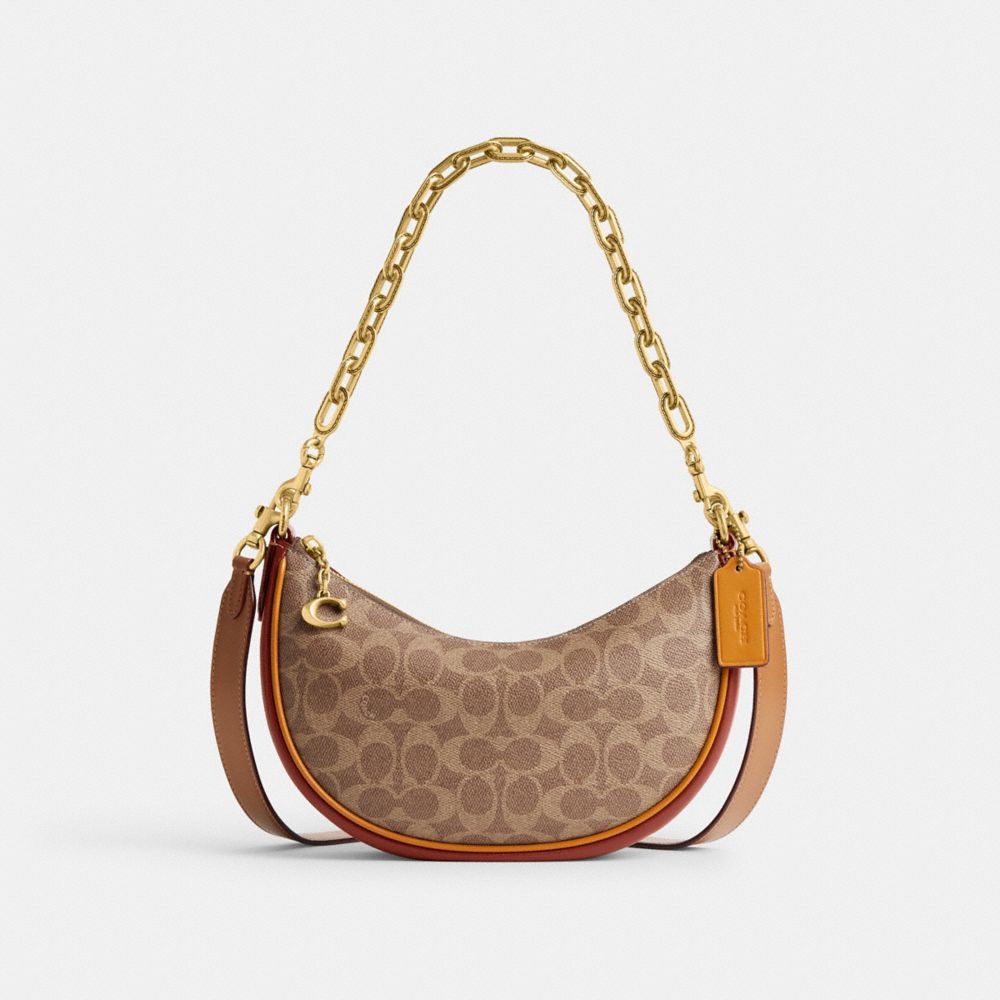 Brass/Tan/Rust Coach Mira Shoulder Bag In Signature Canvas | COH865357