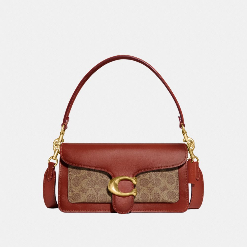 Brass/Tan/Rust Coach Tabby Shoulder Bag 26 In Signature Canvas | COH864895