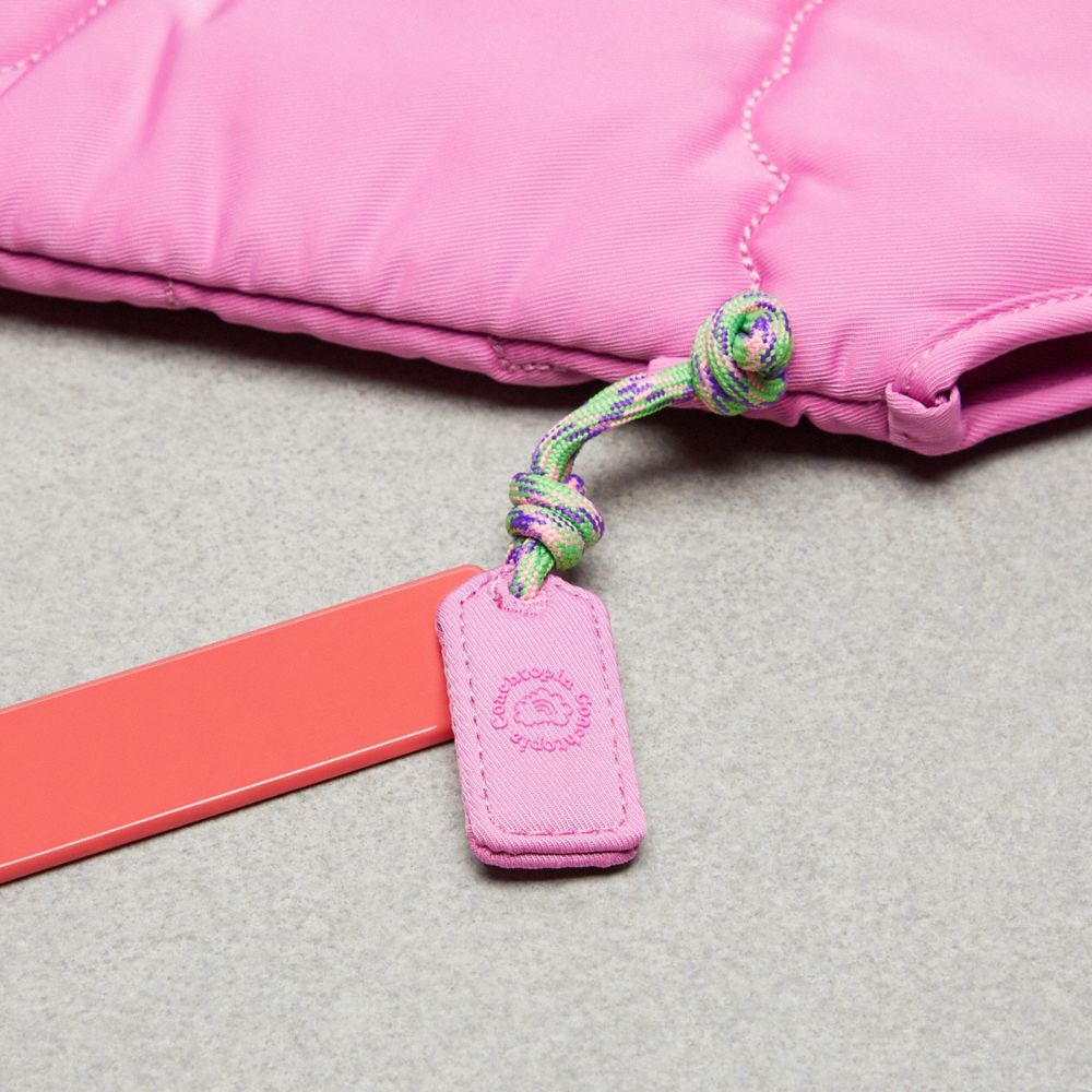 Bright Magenta Coach Coachtopia Loop Flat Tote With Cloud Quilting | COH866625