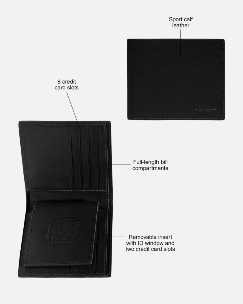 Calf Leather/Mahogany Brown Coach 3 In 1 Wallet | COH866695